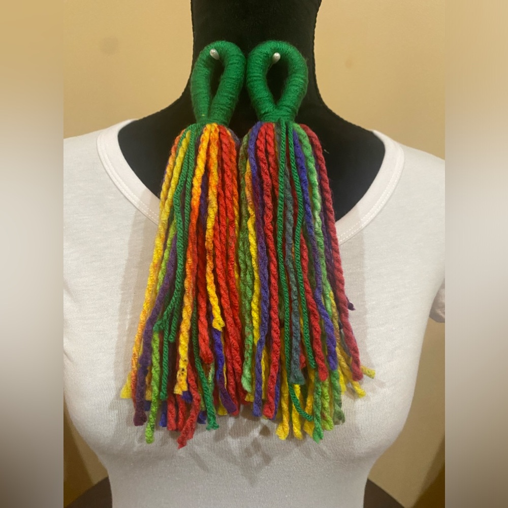 Jumbo Loop Tassel Earrings